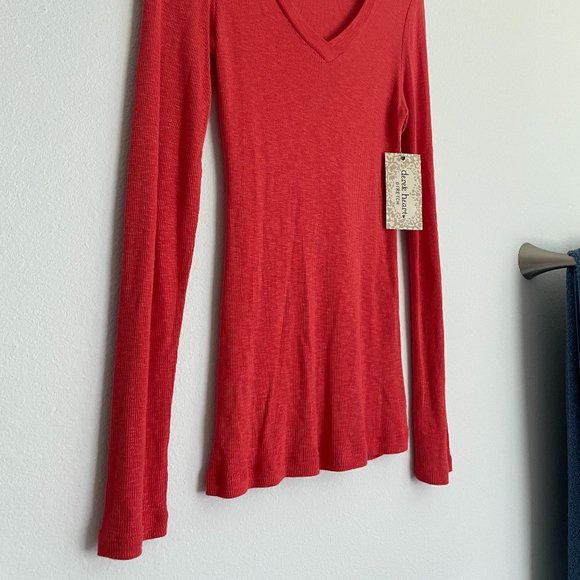 NWT - Burnt Orange Derek Heart Long-Sleeved Shirt - Picture 7 of 8